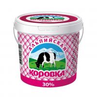 Сметана Альпийская Коровка 30% 5кг ведро молокосод продукт 