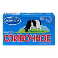 Масло Сливочное ЭКОМИЛК 82,5% 330г БЗМЖ