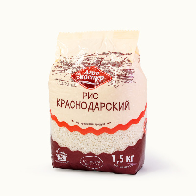 Рис Круглозерный Шлифов КРАСНОДАРСКИЙ Агромастер 1,5 кг