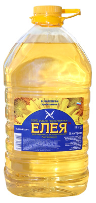 Масло Подсолнечное фритюрное ВСЕЖАР Елея 5л ПЭТ