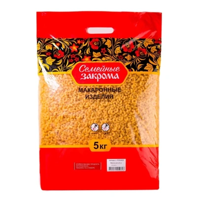 Макароны Семейные Закрома Рожок 5 кг